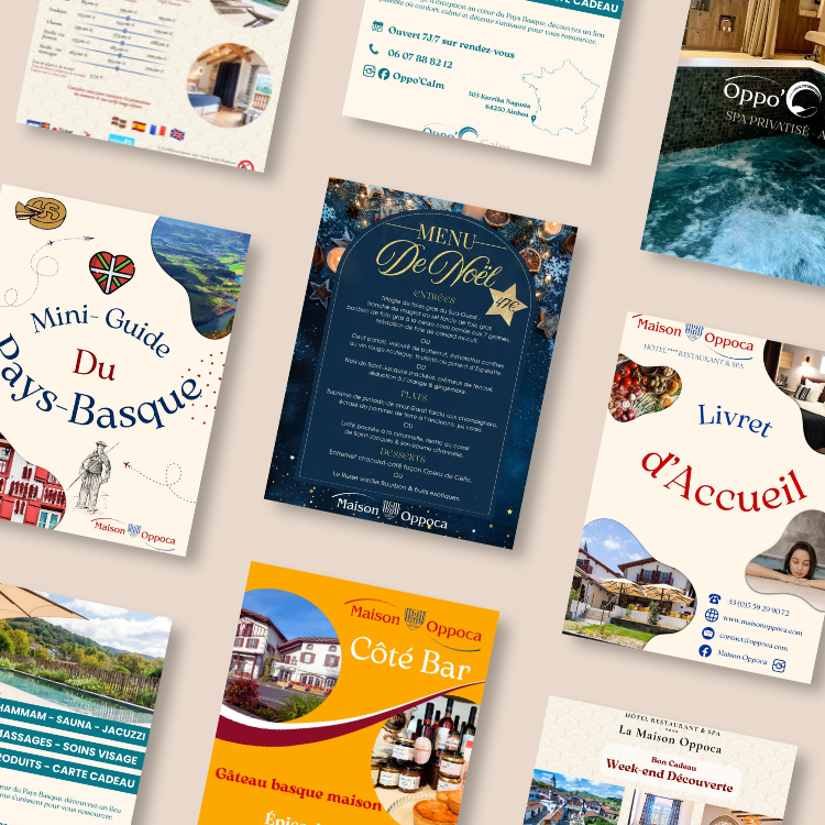 Supports de communications pour un Hôtel-Restaurant-Spa